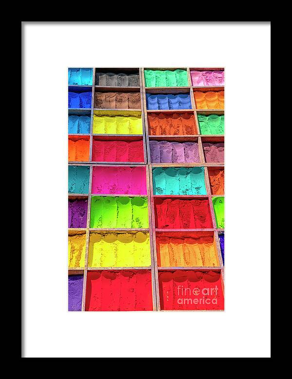 Miscellaneous Framed Print featuring the photograph Colored Powders by Tom Watkins PVminer pixs