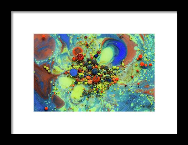 Rainbow Framed Print featuring the photograph Colorful artistic abstract background painting by Michalakis Ppalis