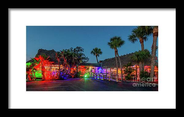 Restaurant Framed Print featuring the photograph Colorful Waterfront Restaurant by Tom Claud