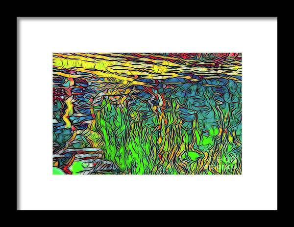 Abstract Framed Print featuring the photograph Colorfully Abstract Scene by Roslyn Wilkins