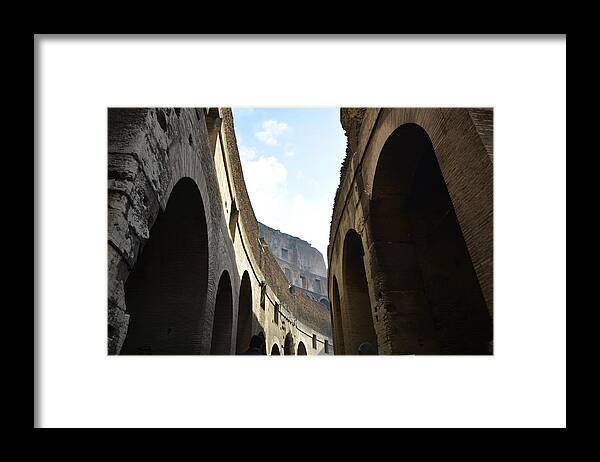 Colosseum Framed Print featuring the photograph Colosseum of Rome by Regina Muscarella
