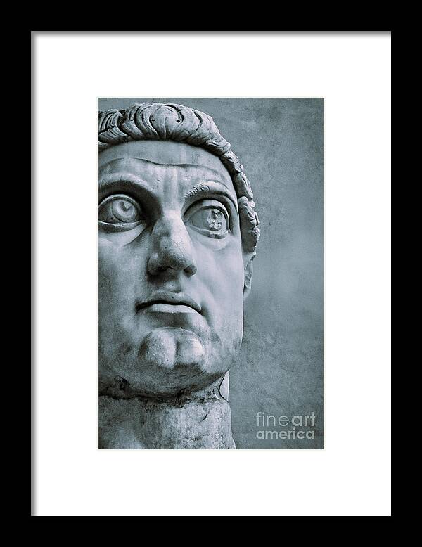 Colossus Of Constantine Framed Print featuring the photograph Colossus Ancient Statue of Roman Emperor Constantine by Stefano Senise