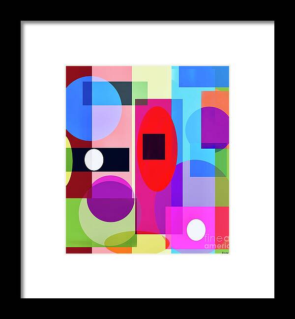 Colourful Framed Print featuring the digital art Colourful abstract by Elaine Hayward
