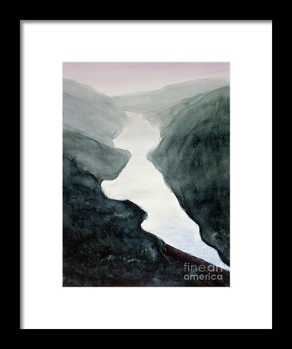 Original Watercolor Framed Print featuring the painting Columbia Lake by Phillip Jones