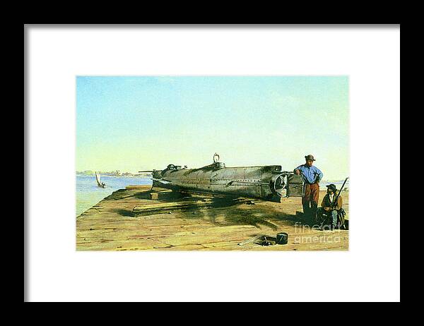 H.l. Hunley Framed Print featuring the photograph Combat Submarine - Hunley by Dale Powell