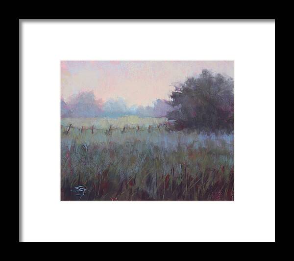 Fog Framed Print featuring the painting Come Morning by Susan Jenkins