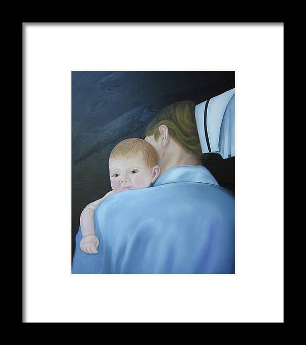 Nursing Framed Print featuring the painting Comforting A Tradition of Caring by Marlyn Boyd