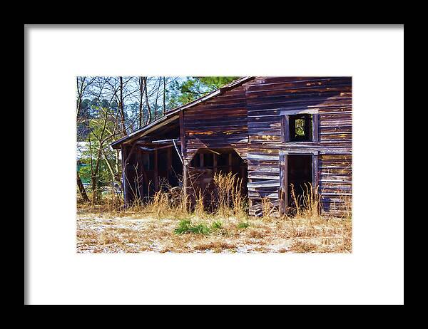 Barn Framed Print featuring the photograph Coming Apart with Character Barn by Roberta Byram