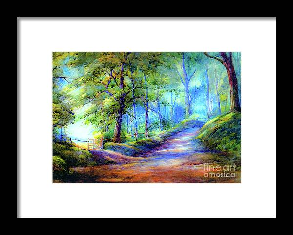 Landscape Framed Print featuring the painting Coming Home Country Road by Jane Small
