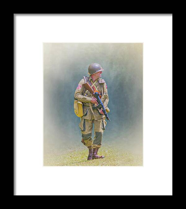 Coming Storm 82nd Airborne D-day Framed Print featuring the digital art Coming Storm 82nd Airborne D-Day by Randy Steele