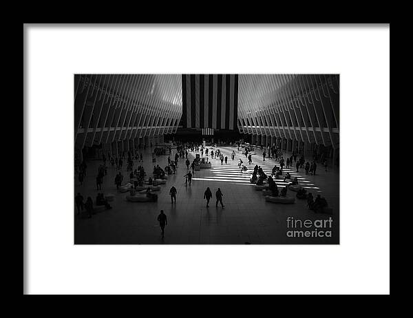 Oculus Framed Print featuring the photograph Commute in Silhouette by Paul Watkins