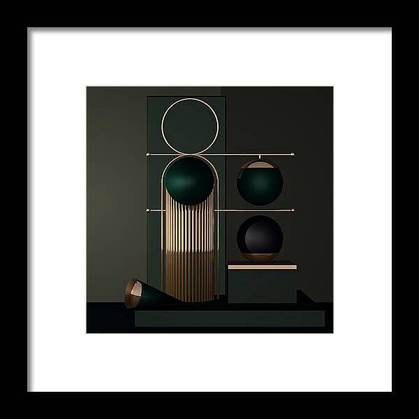 Abstract Framed Print featuring the photograph Composition 019 Simple geometry by Andrei SKY