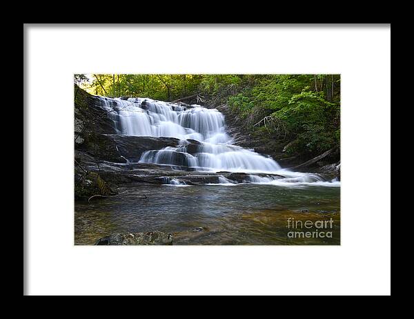 Conasauga Falls Framed Print featuring the photograph Conasauga Waterfall 7 by Phil Perkins
