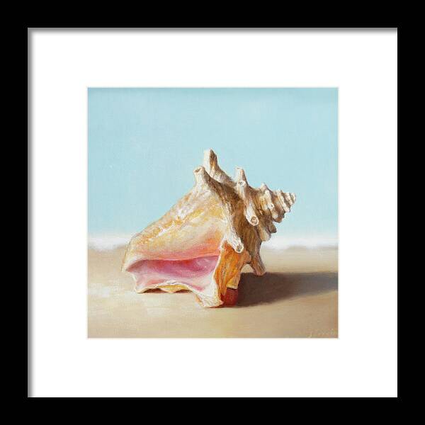 Shell Framed Print featuring the painting Conch by Susan N Jarvis