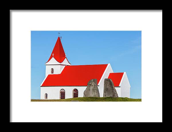 Iceland Framed Print featuring the photograph Concrete Church of Iceland by David Letts