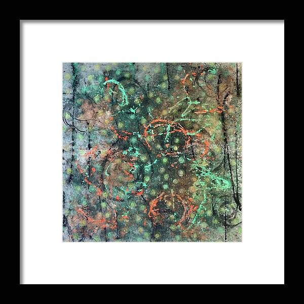 Abstract Framed Print featuring the painting Concurrence by Michael Lightsey