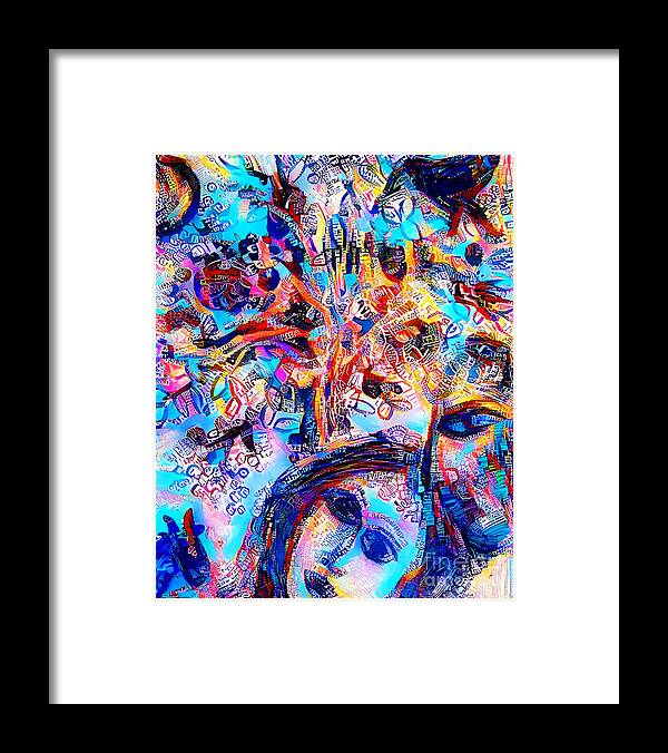 Wingsdomain Framed Print featuring the photograph Contemporary Urban Chagall Olive Tree 20211014 by Wingsdomain Art and Photography