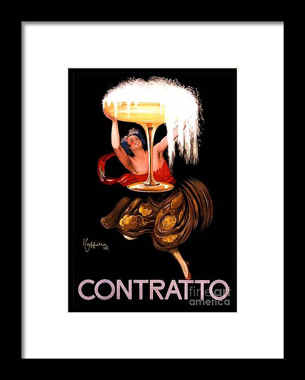 Contratto Framed Print featuring the painting Contratto Advertising Poster by Leonetto Cappiello