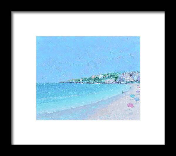 Coogee Beach Framed Print featuring the painting Coogee Beach Morning - seascape impression by Jan Matson