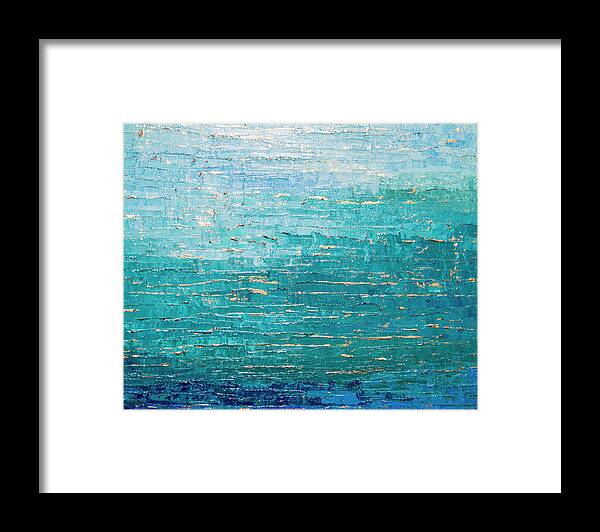 Blue Framed Print featuring the painting Cooled Blues by Linda Bailey