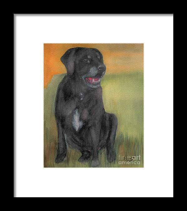 Dog Framed Print featuring the painting Cooper by Sue Carmony
