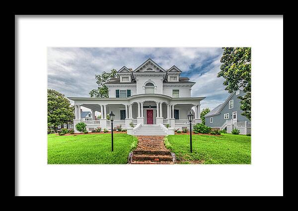 New Bern Framed Print featuring the photograph Coor-Bishop House, Historic Home in New Bern, North Carolina by Marcy Wielfaert