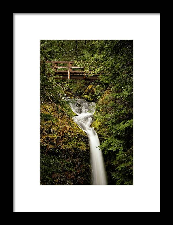 Waterfall Framed Print featuring the photograph Copper Creek Falls by Chuck Rasco Photography