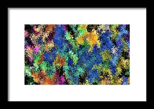 Abstract Framed Print featuring the digital art Coral Reef - Abstract by Ronald Mills