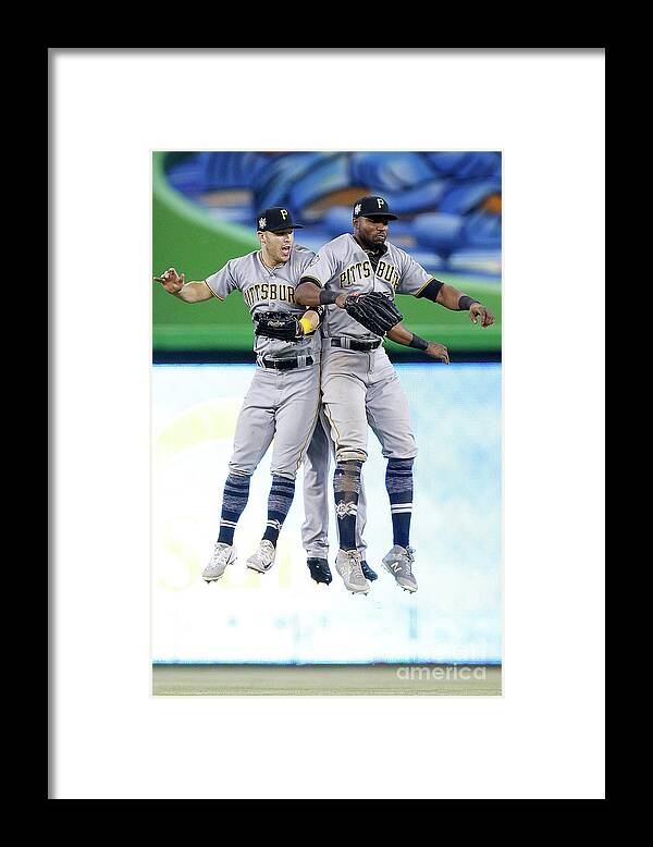 People Framed Print featuring the photograph Corey Dickerson, Starling Marte, and Gregory Polanco by Michael Reaves