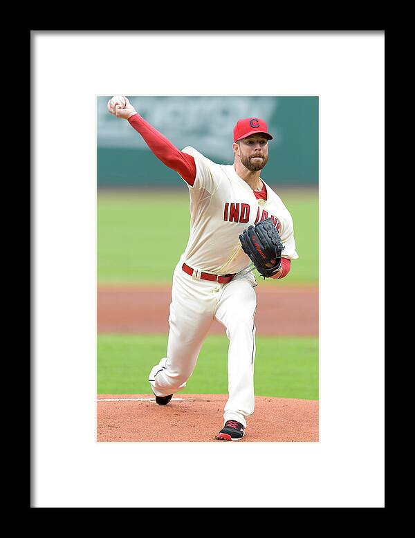 American League Baseball Framed Print featuring the photograph Corey Kluber by Jason Miller