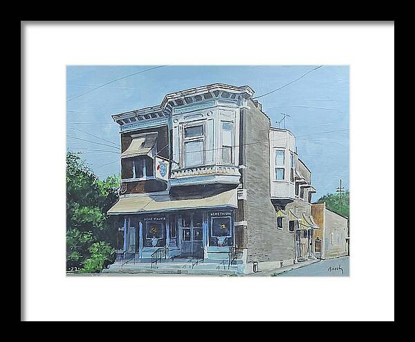 Americana Framed Print featuring the painting Corner Bar by William Brody