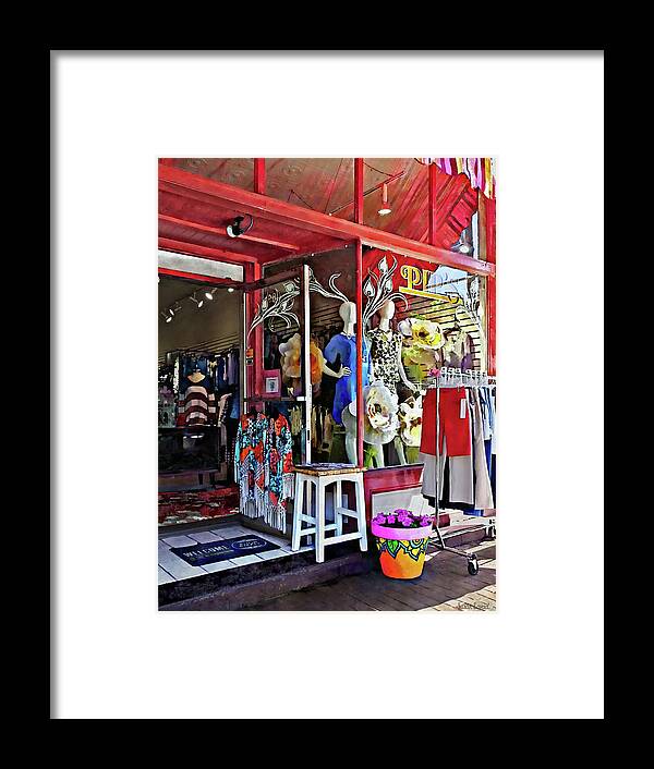 Corning Ny Framed Print featuring the photograph Corning NY - Dress Shop by Susan Savad