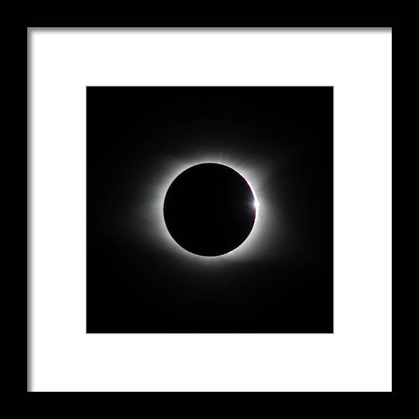 21 August 2017 Framed Print featuring the photograph Corona BW by Melissa Southern