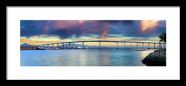 Coranado Bridge Framed Print featuring the photograph Coronado Pastels by Sean Davey