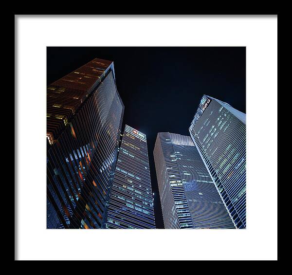 Architecture Framed Print featuring the photograph Commercial High Rise Towers by Rick Deacon