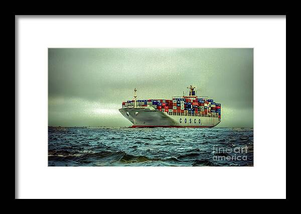 Cargo Framed Print featuring the photograph Cosco by Robert Bales