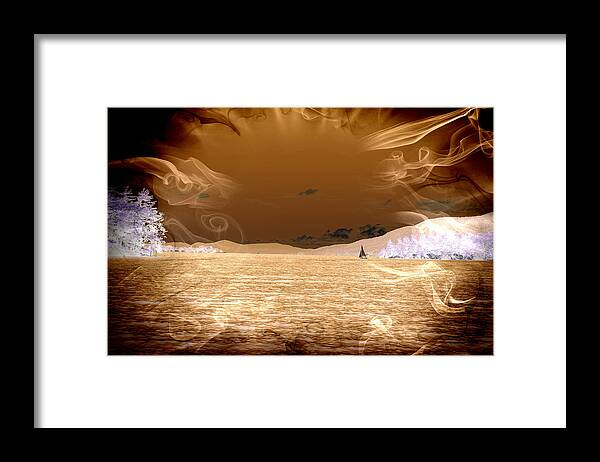 Cosmic Framed Print featuring the photograph Cosmic Sailboat by Russel Considine