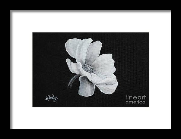 Flower Framed Print featuring the painting Cosmos by Shirley Dutchkowski