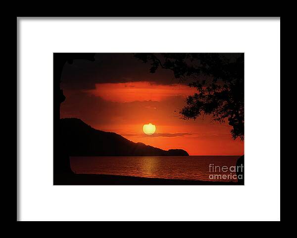 Sunset Framed Print featuring the photograph CostaRicaSunset by Ed Taylor