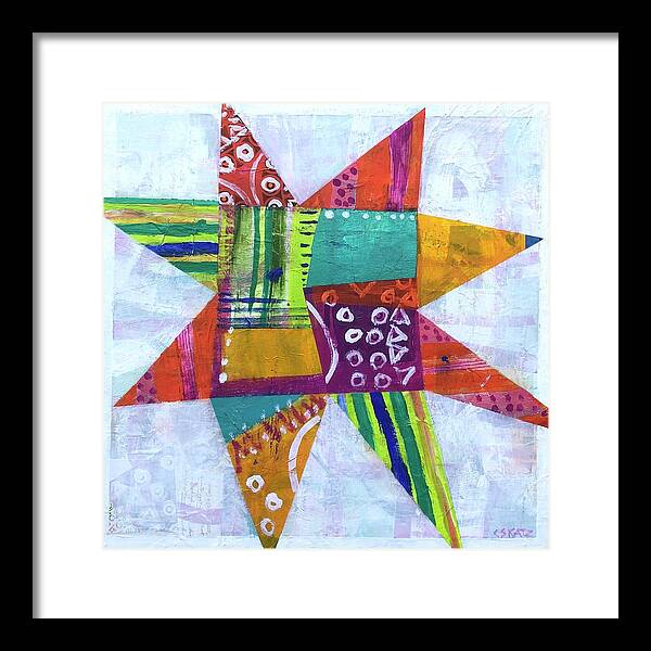 Star Framed Print featuring the painting Coverup by Cyndie Katz
