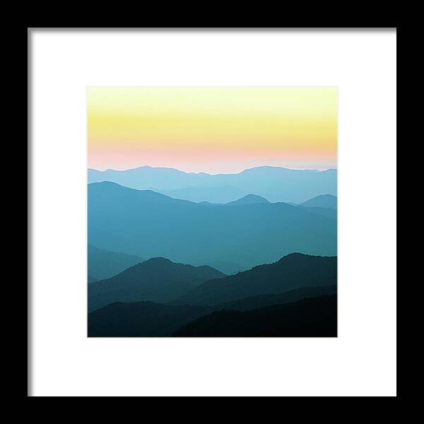 Cowee Moutain Framed Print featuring the photograph Cowee Mountain Sunset Views North Carolina by Jordan Hill