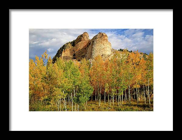 Crazy Horse Memorial Framed Print featuring the photograph Crazy Horse Memorial by Donna Kennedy