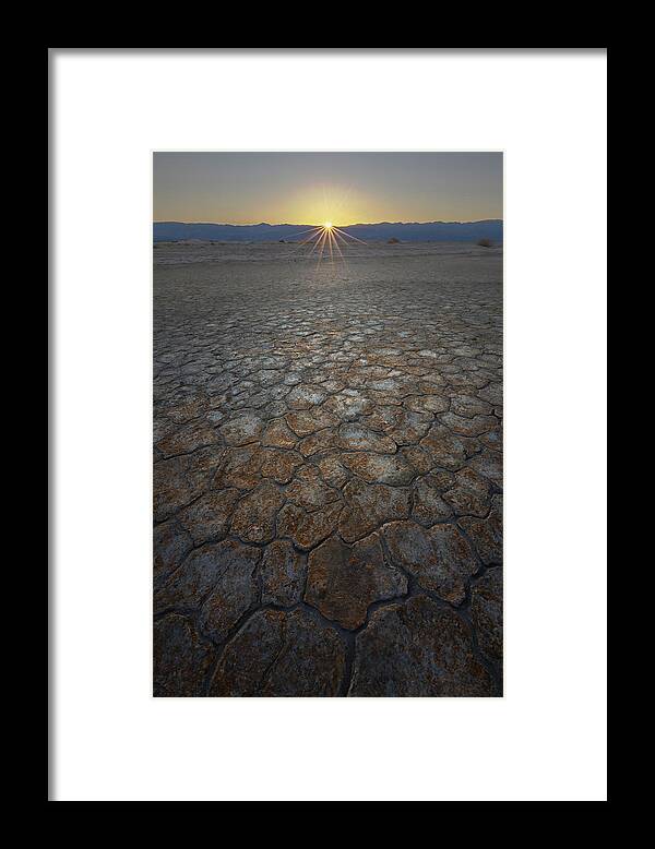 Death Valley Framed Print featuring the photograph Crazy Paving by Slow Fuse Photography