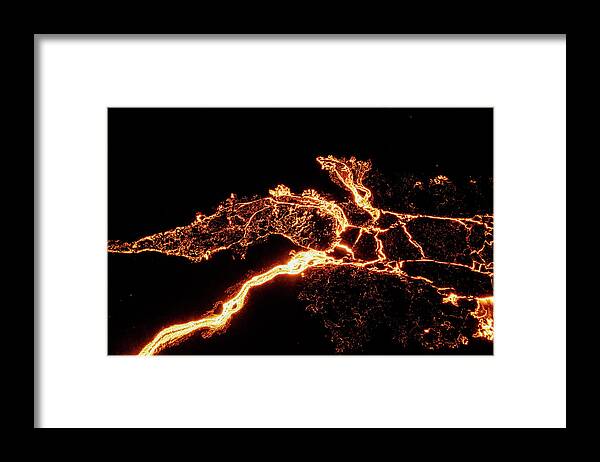 Fagradalsfjall Mountain Framed Print featuring the photograph Creature from the Lava Lagoon by Dee Potter