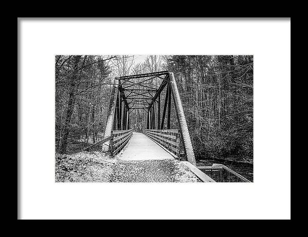 Virginia Creeper Trail Framed Print featuring the photograph Creeper Trail Winter by Dale R Carlson