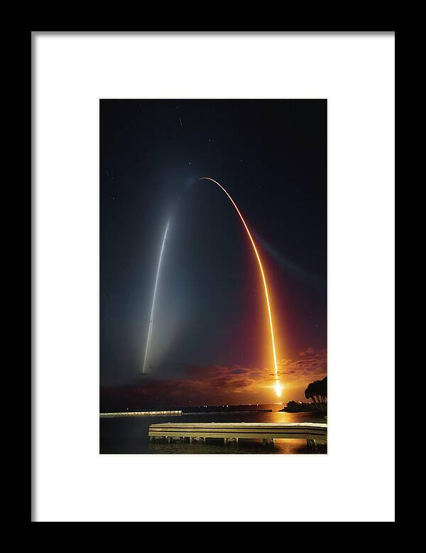 Eos_r Framed Print featuring the photograph Crew 2 Headed for ISS by Gordon Elwell