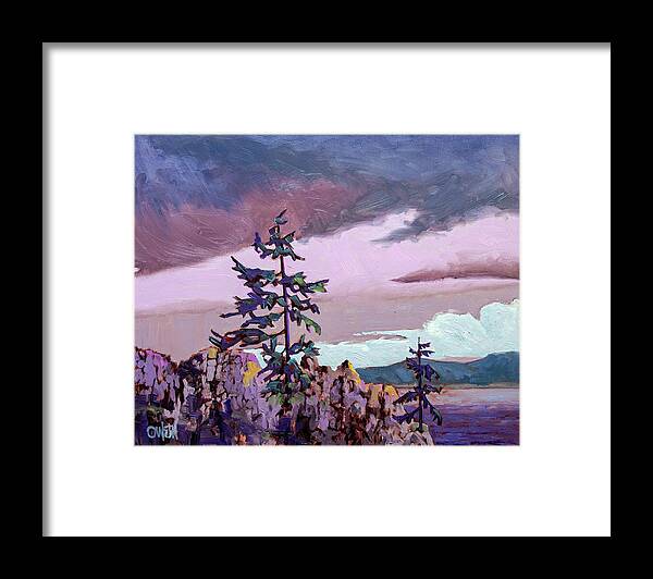 Oil Painting Framed Print featuring the painting Creyke Point, East Sooke by Rob Owen