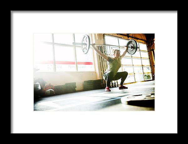 People Framed Print featuring the photograph Cross Training Woman by RyanJLane