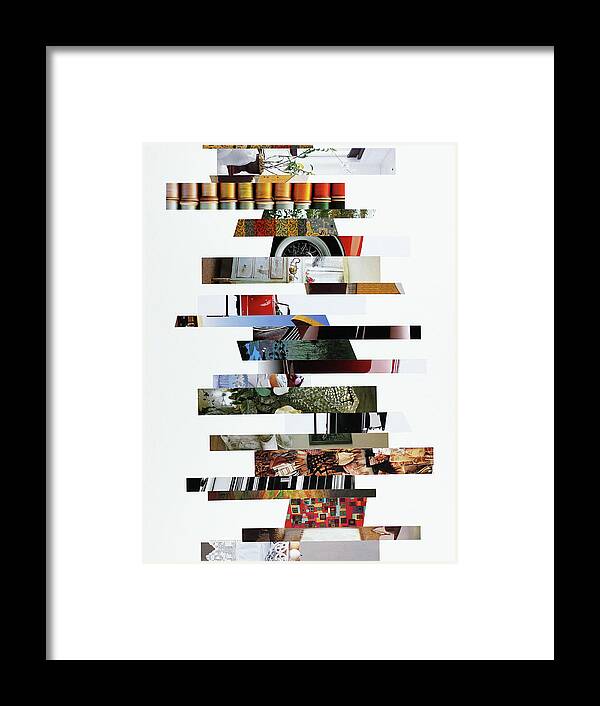 Collage Framed Print featuring the photograph Crosscut#118v by Robert Glover