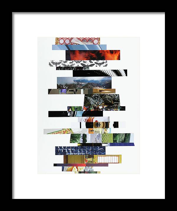 Collage Framed Print featuring the photograph Crosscut#120v by Robert Glover